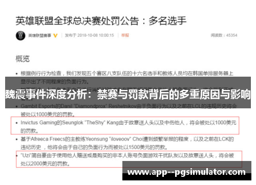 魏震事件深度分析：禁赛与罚款背后的多重原因与影响